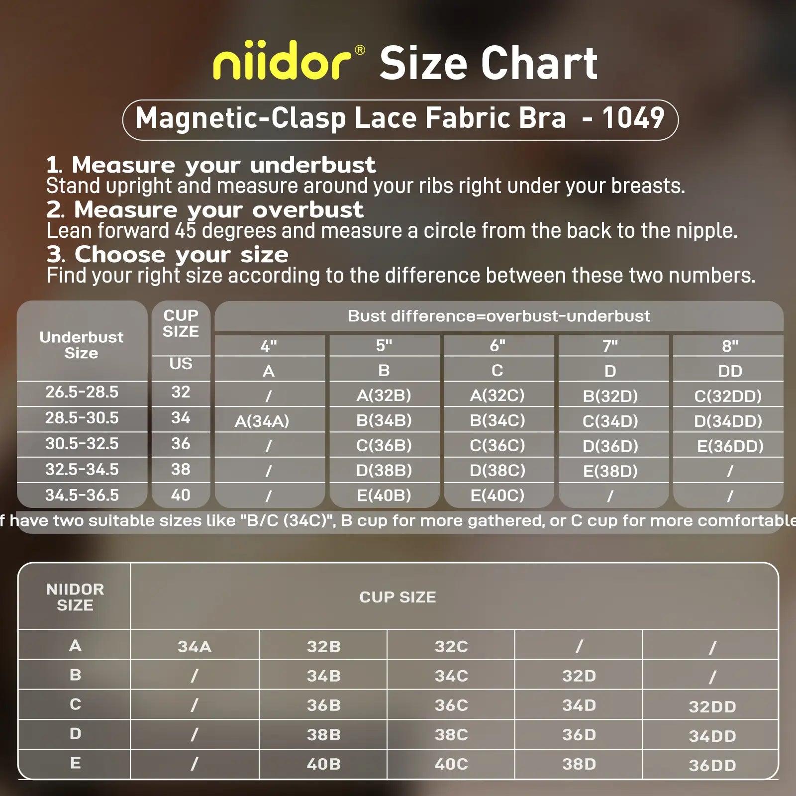 Patterned Magnetic Clasp Adhesive Bra - Image 4