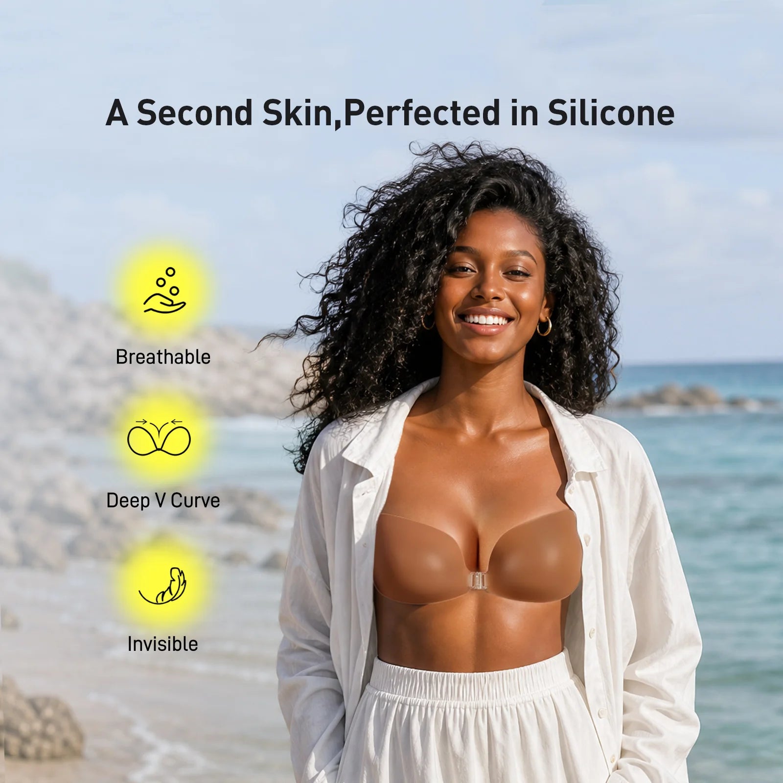 Winged Silicone Adhesive Bra - Image 2