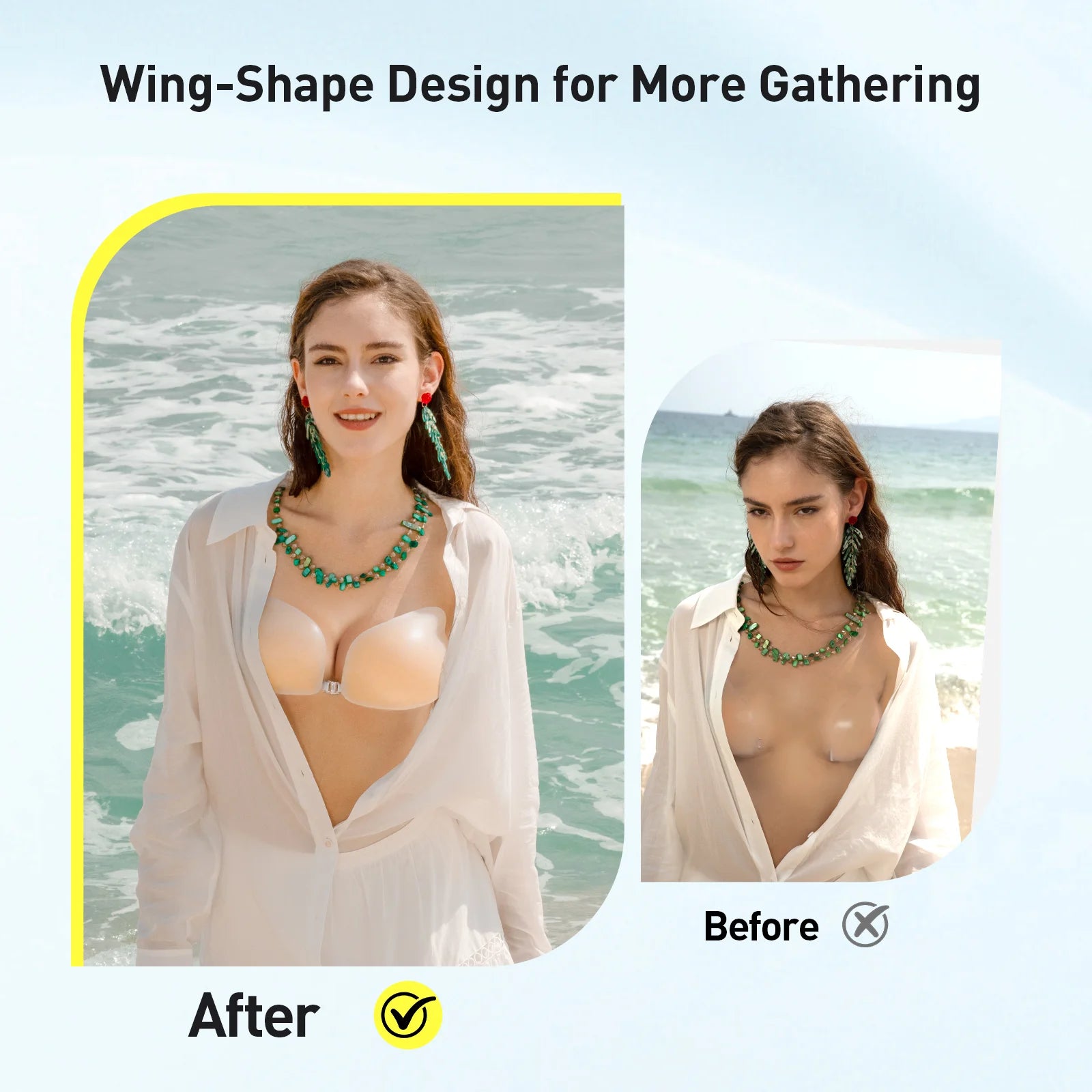 Winged Silicone Adhesive Bra - Image 4
